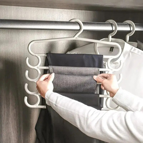 Perchero Multifuncional Para Pantalones, 3 Unidades, Con Múl