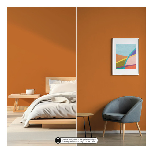 Pintura Látex Tecza 10l Colores Intensos Interior Y Exterior Bronce Mate