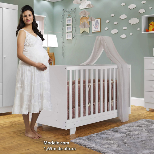 Berço Mini Cama Life Tigus Baby Branco Ffwt