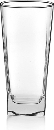 3 Vaso Vidrio Cubero Jaibolero Highball City Cuadrado 425ml