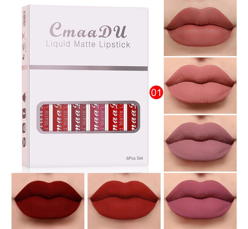 Labios 18 Colores A Prueba De Agua De Juego 6 Cajas Brillo