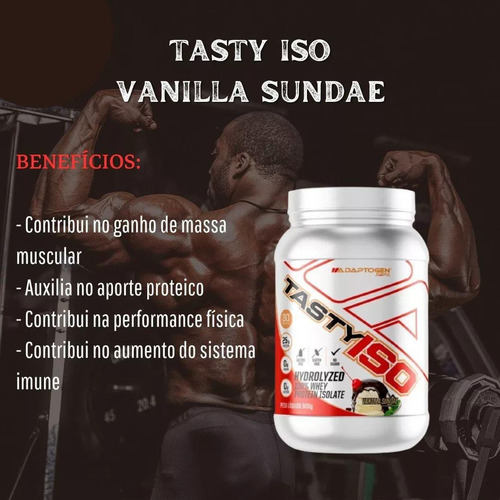Tasty Iso Whey 900g Adaptogen - Sabor: Vanilla Sundae Vanilla Sundae