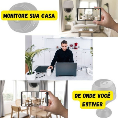 Kit 3 Mini Camera Espia Hd 1080 Wifi Bateria Interna Sem Fio