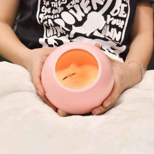 Luminária De Mesa Rosa - Abajur Gatinho