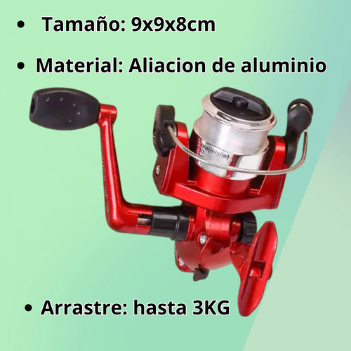 Mini Caña Lapicera Telescópica Kit Combo Portátil Reel Rio Violeta