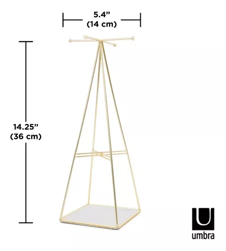 Prisma - Porta Jóias/bijuterias Umbra Dourado