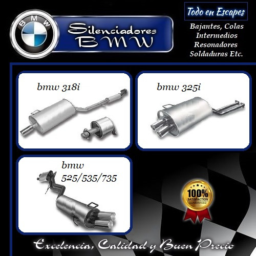 Silenciadores Bmw 318i - 325i - 525/535/735 Con Intermedios