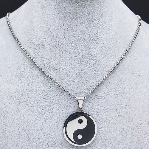 Imagem 4 de 5 de Colar Unissex Com Pingente Yin Yang