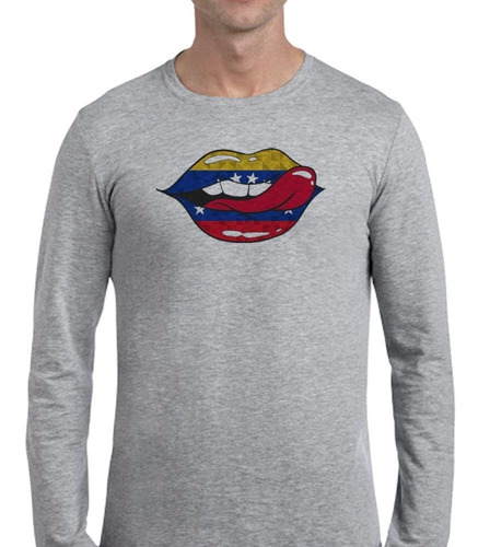 Remera De Hombre Venezuela Bandera Boca Lengua Ml