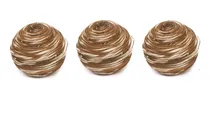 Comprar 3 Esferas Decorativas Centro Mesa Rustica Bolas Pelotas 10cm