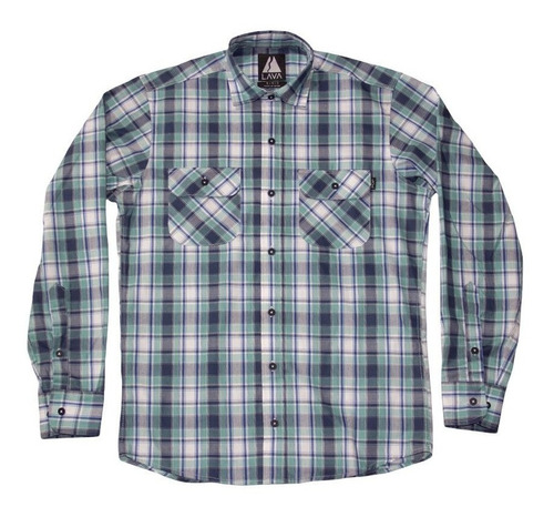 Camisa Marga Larga Algodon Hombre