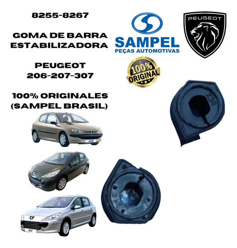 Goma De Barra Estabilizadora Peugeot 206-207-307 100% Sampel