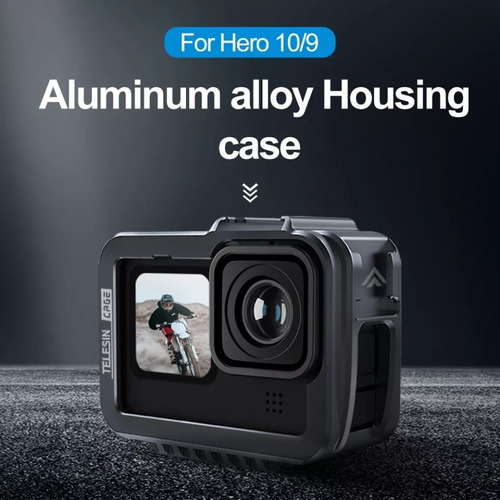 Case Frame De Aluminio Para Gopro Hero 10/9 Con Doble Zapata