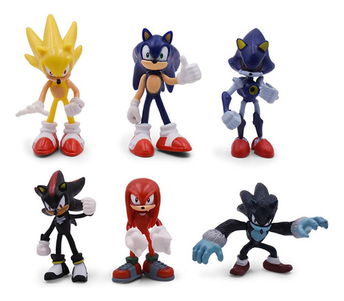 6pcs Sonic Boom Rare Dr Eggman Shadow Figuras De Acción