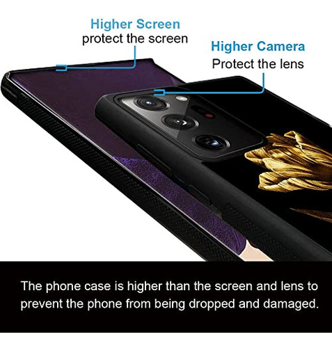 Funda Para Galaxy Note 20 Art Dorado Rosa Plastico Tpu