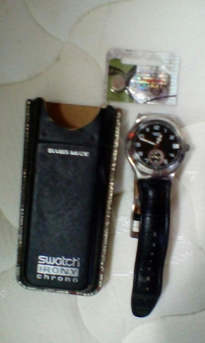 Reloj Swatch Caballero Irony  Original ! Bat Nueva Metal 