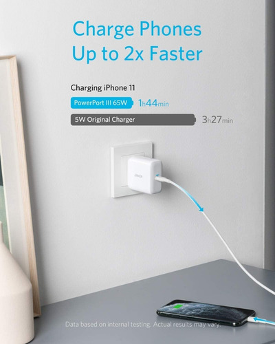 Imagen 5 de 7 de Cargador 1 Usb-c - Anker Powerport Iii - 65w - Pd