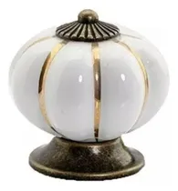 Comprar 2 Tiradores De Cerámica  Flor  Blanca  Herraje  Cajones 
