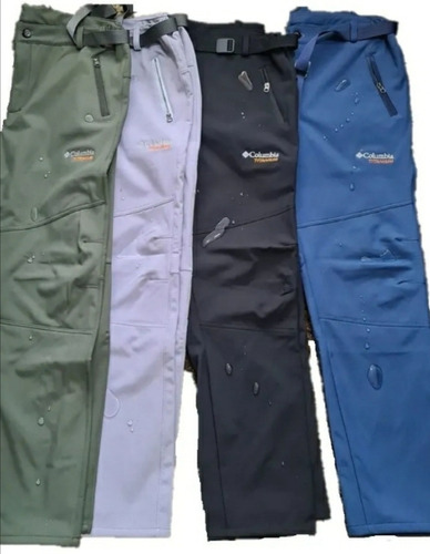 Pantalon Softshell  Hombre Térmico E Impermeable De Invierno