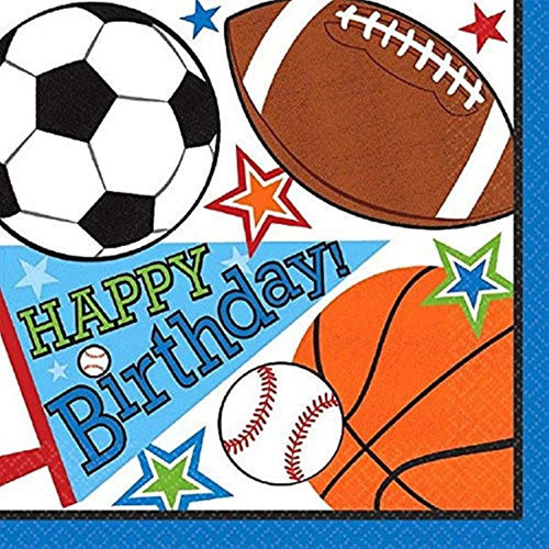 Deportes Superstar Birthday Party Luncheon Napkins Paquete D