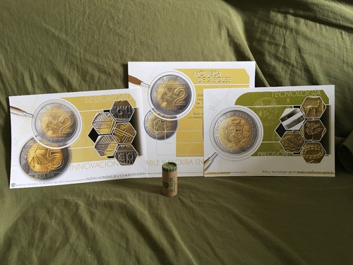 Primeras Monedas 2 Y 5 Soles Lineas Nazca Coleccion Completa