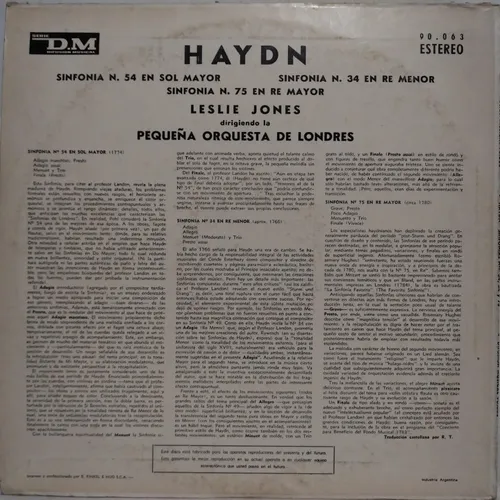 Hayd Symphony N 34,54,75 Lp Argentina (Usado)