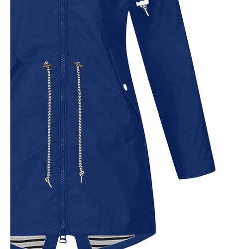 Chubasquero Largo Con Capucha Y Talla Grande Para Mujer, For