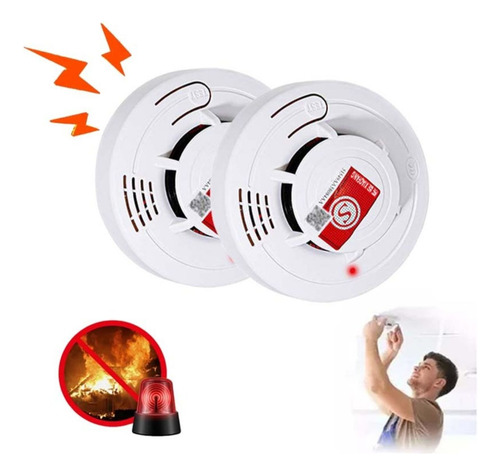 Detector De Humo Con Alta Cobertura Y Alarma Con Sonido Blanco