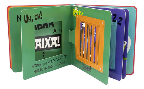 Não abra a caixa! Dinossauros, de Curious Universe UK Ltd.. Editorial Happy Books Editora Ltda., capa dura em português, 2022