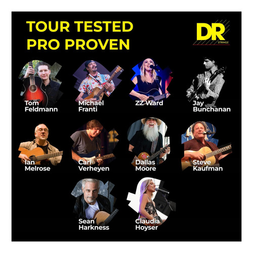Dr Strings Hi-def Neon Rojo Recubierto De Guitarra Acústica