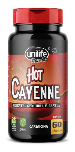 Capsaicina Pimenta Caiena Capsicum Gengibre Cayenne Unilife