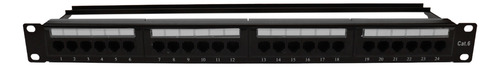 Patch Panel Cat6 24 Portas Rj45 Utp Certifica Giga Rede Lan