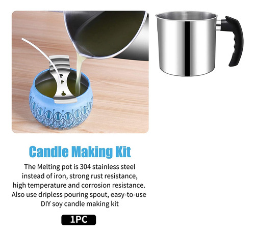 Olla Para Hacer Velas, 44 Oz, Para Derretir Cera Para Baño M