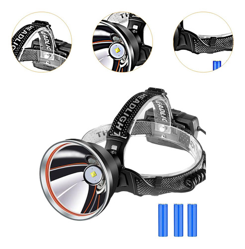 Faro Frontal De Alta Potencia, 3 Opciones, Faro Recargable