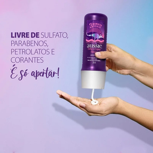 Tratamento Cachos E Crespos Ativados 3 Minutos 236ml Aussie