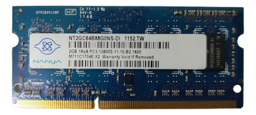 Memoria Ram 2gb Ddr3 2gb 1600mhz Nanya (Usado)