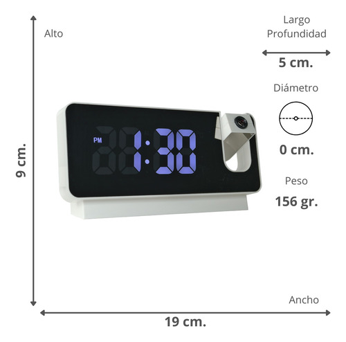 Reloj Digital Proyector Despertador Y Termómetro