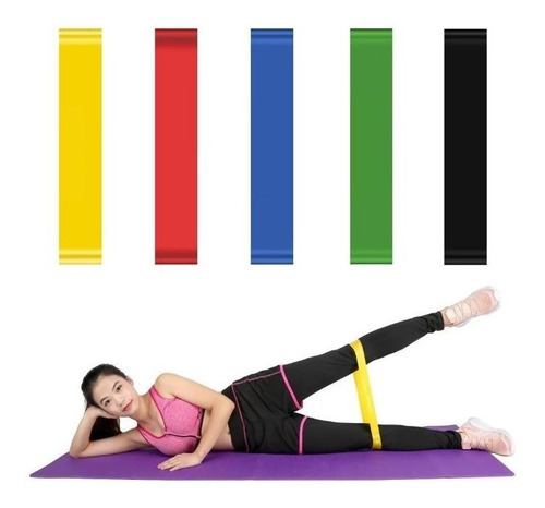 Kit De 5 Bandas Ligas De Resistencia Para Ejercicio Yoga