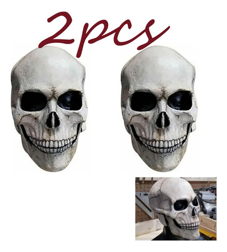 2 Piezas Máscara Craneo Completa Halloween De Esqueleto Cabe