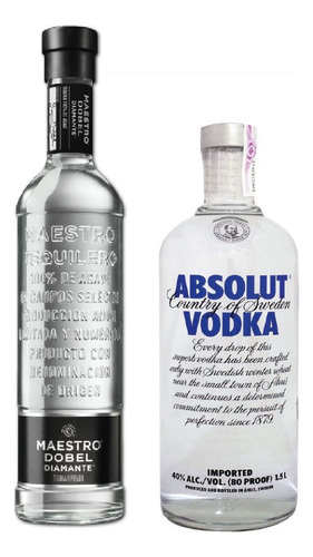 Pack Maestro Dobel Diamante 700ml+ Absolut Azul 750ml