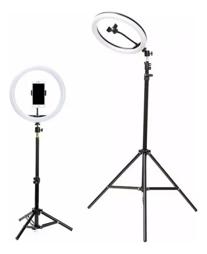 Aro De Luz Led Grande 26cm T+ripode+ Base Celular