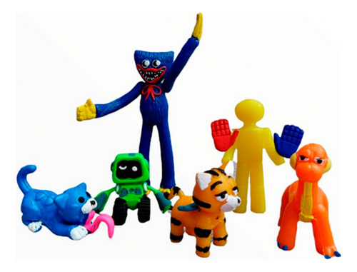Poppy Play Time Set 6 Figuras Huggy Wuggy, Player, Cat Bee