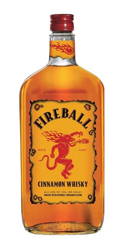 Whisky Canadiense Fireball Canela 1 Litro