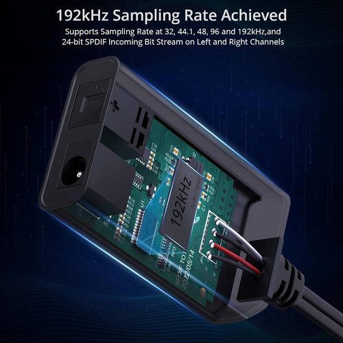 Autoutlet 192khz Óptico A Rca Convertidor Dac Digital A ...
