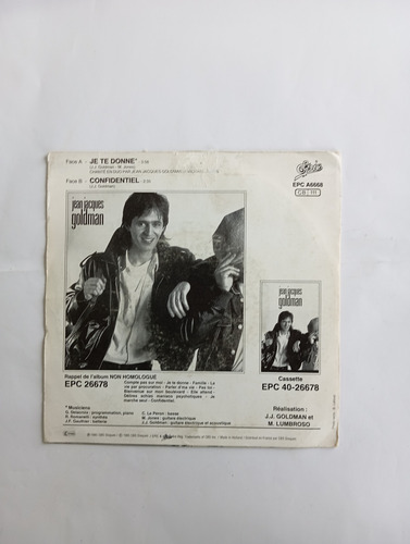 Vinilo Single De Jan Jacques Goldman -- Je Te Donne ( H37 (Usado)