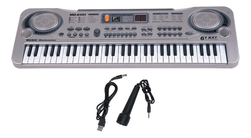 Piano Eléctrico, Órgano Electrónico, 10 Ritmos, Usb, 61