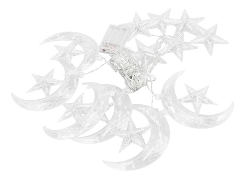 Cadena De Luces Con Forma De Estrella Y Luna, 3,3 Pulgadas,