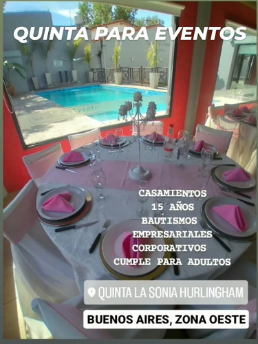 Imagen 2 de 5 de Salon De Fiestas/quinta Para Eventos/zona Oeste/buenos Aires