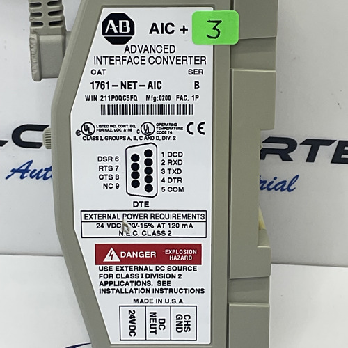Allen Bradley 1761-net-aic Convertidor De Interfaz 3 (Usado)