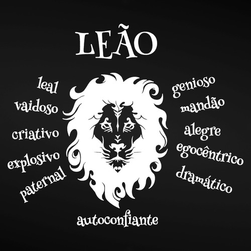 Adesivo 75x66cm - Leão Leo Signos Do Zodíaco Signs Personali